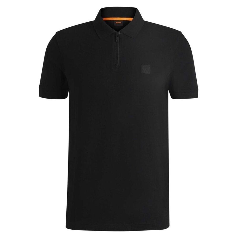 Boss Mens Cotton Pique Polo Shirt / Black
